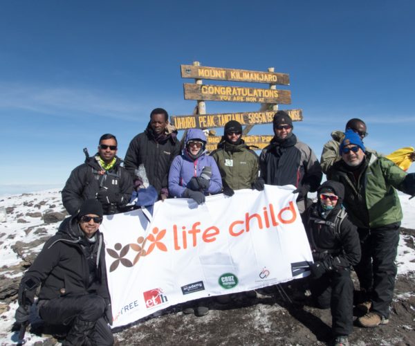 Life Child champions climbing Base Camp Everest